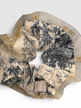 Handmade upcyled Scrunchie with auth Dior fabric